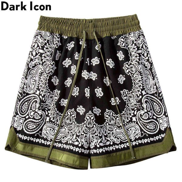 bandana shorts men summer high street fashion men's shorts elastic waist shorts for man 210603, White;black
bandana shorts men summer high street fashion men's shorts elastic waist shorts for man 210603, White;black