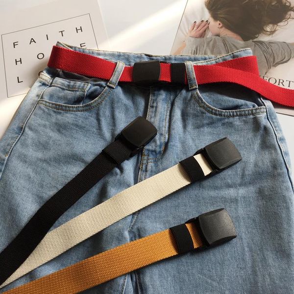 belts joker fashion canvas for young men and women jeans simple plastic buckle tide, Black;brown
belts joker fashion canvas for young men and women jeans simple plastic buckle tide, Black;brown