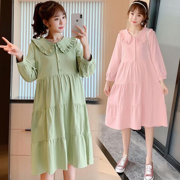 maternity dresses 5005# clothes spring autumn solid color long sleeves fashion dress loose stylish for pregnant women pregnancy, White
maternity dresses 5005# clothes spring autumn solid color long sleeves fashion dress loose stylish for pregnant women pregnancy, White