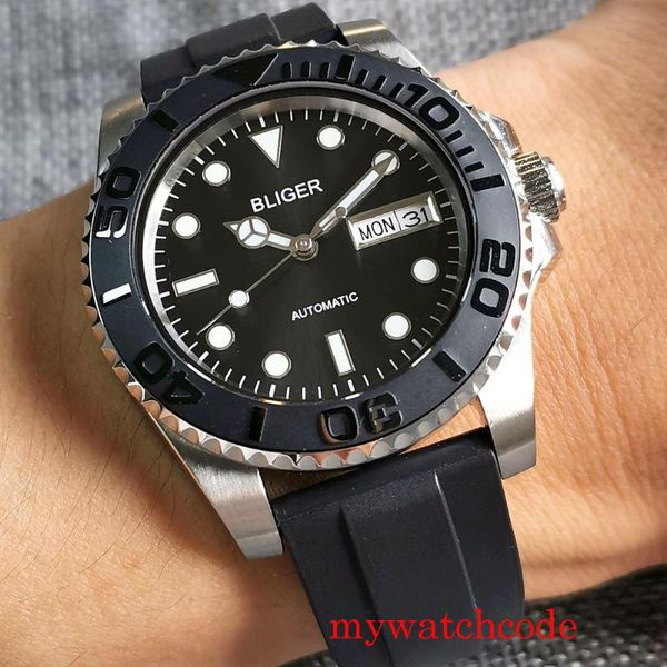 wristwatches bliger 40mm 24jewels nh36a automatic men watch sapphire glass date week function rotating bezel rubber band luminous sub, Slivery;brown
wristwatches bliger 40mm 24jewels nh36a automatic men watch sapphire glass date week function rotating bezel rubber band luminous sub, Slivery;brown