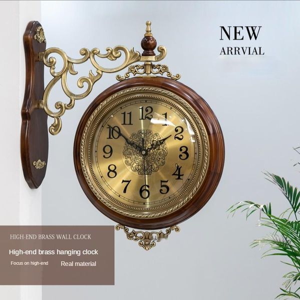 wall clocks large nordic clock vintage wooden frame copper two sided living room home decor metal support mute creative quartz
wall clocks large nordic clock vintage wooden frame copper two sided living room home decor metal support mute creative quartz
