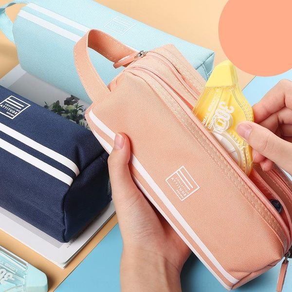 sgc deli 66772 korean simple large capacity pencil bags stationery boxsmall fresh cute primary school stationery case high school pencil ca
sgc deli 66772 korean simple large capacity pencil bags stationery boxsmall fresh cute primary school stationery case high school pencil ca