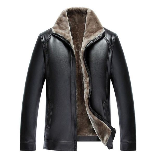 men's fur & faux leather jacket fashion men thicken winter long sleeve pu leisure coat outerwear classic business male 4xl, Black
men's fur & faux leather jacket fashion men thicken winter long sleeve pu leisure coat outerwear classic business male 4xl, Black