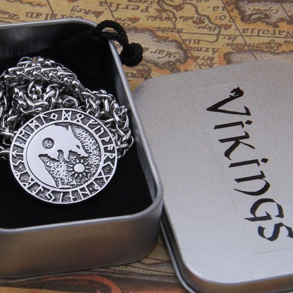 pendant necklaces dropshiping arrival stainless steel viking wolf rune necklace men gift, Silver
pendant necklaces dropshiping arrival stainless steel viking wolf rune necklace men gift, Silver