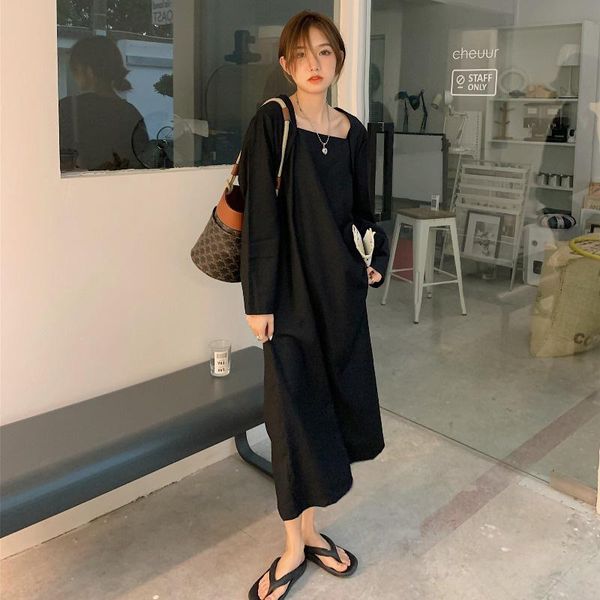 casual dresses black fake two-piece a-line square collar long sleeve dress early autumn arrival ins aesthetic clothes for women, Black;gray
casual dresses black fake two-piece a-line square collar long sleeve dress early autumn arrival ins aesthetic clothes for women, Black;gray