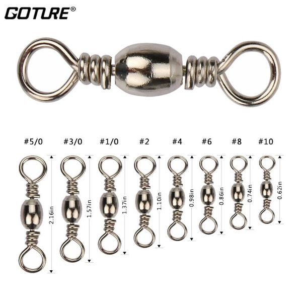 goture 200pcs barrel fishing swivel size 10 8 6 4 2 1/0 3/0 5/0 hook lure connector rolling swivels pins all for hooks
goture 200pcs barrel fishing swivel size 10 8 6 4 2 1/0 3/0 5/0 hook lure connector rolling swivels pins all for hooks