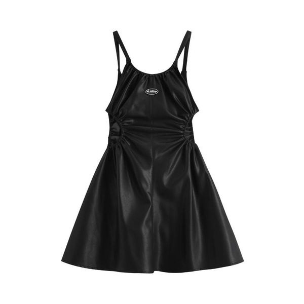 casual dresses 2021 spring summer pu women dress sleeveless vintage black high street strap mini female clothing, Black;gray
casual dresses 2021 spring summer pu women dress sleeveless vintage black high street strap mini female clothing, Black;gray