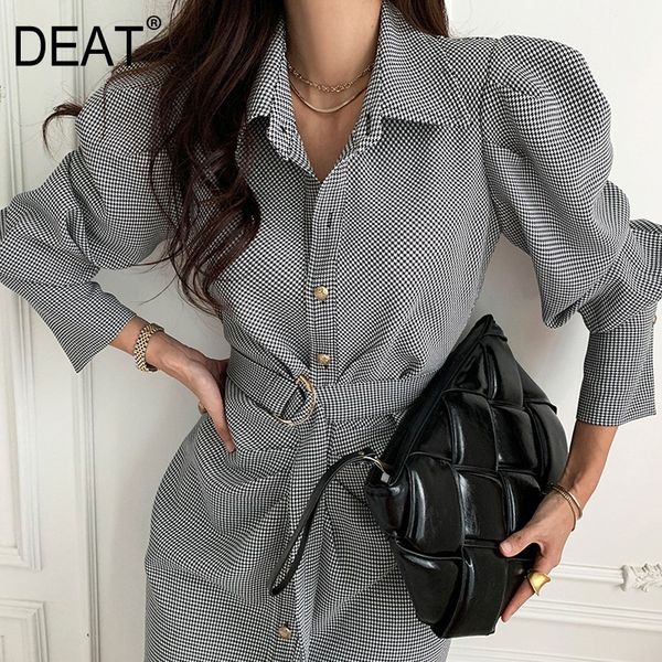 spring fashion korean autumn french light mature temperament lapel fold waist plaid long dress female gx1221 210421, Black;gray
spring fashion korean autumn french light mature temperament lapel fold waist plaid long dress female gx1221 210421, Black;gray