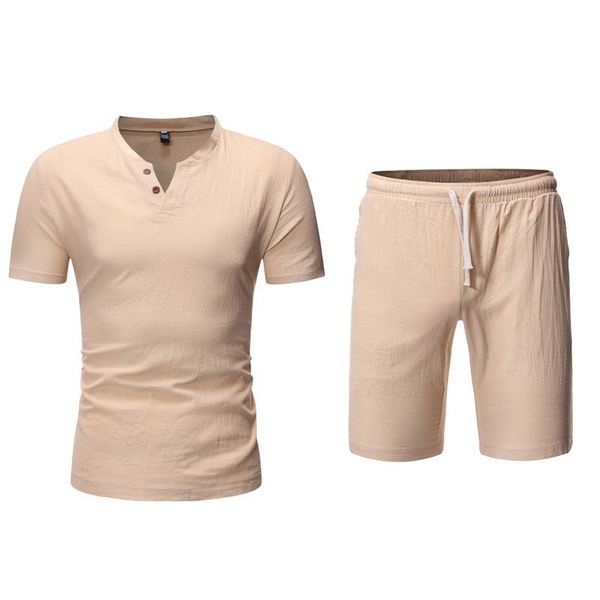 men's t-shirts mens shirts button collar elastic waist drawstring solid color short-sleeved shorts beach pants suit for casual clothing, White;black
men's t-shirts mens shirts button collar elastic waist drawstring solid color short-sleeved shorts beach pants suit for casual clothing, White;black