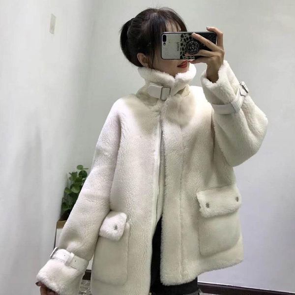 women's fur & faux sheep blends wool coat women winter2021 plus size abrigo mujer korean parka real price jacket moto biker style cloth, Black
women's fur & faux sheep blends wool coat women winter2021 plus size abrigo mujer korean parka real price jacket moto biker style cloth, Black