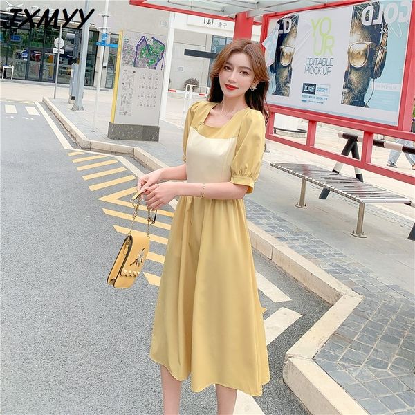 dress women's mid-length fashion new summer temperament women's short-sleeved stitching design sense a-line skirt jxmyy 210412, Black;gray
dress women's mid-length fashion new summer temperament women's short-sleeved stitching design sense a-line skirt jxmyy 210412, Black;gray