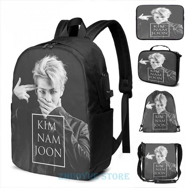 backpack funny graphic print kim namjoon usb charge men school bags women bag travel laptop
backpack funny graphic print kim namjoon usb charge men school bags women bag travel laptop