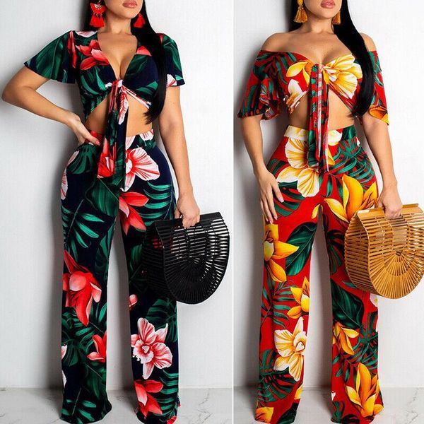women tracksuits floral printed two piece set fashion crop and wide leg trousers womens 2piece sets, Gray
women tracksuits floral printed two piece set fashion crop and wide leg trousers womens 2piece sets, Gray