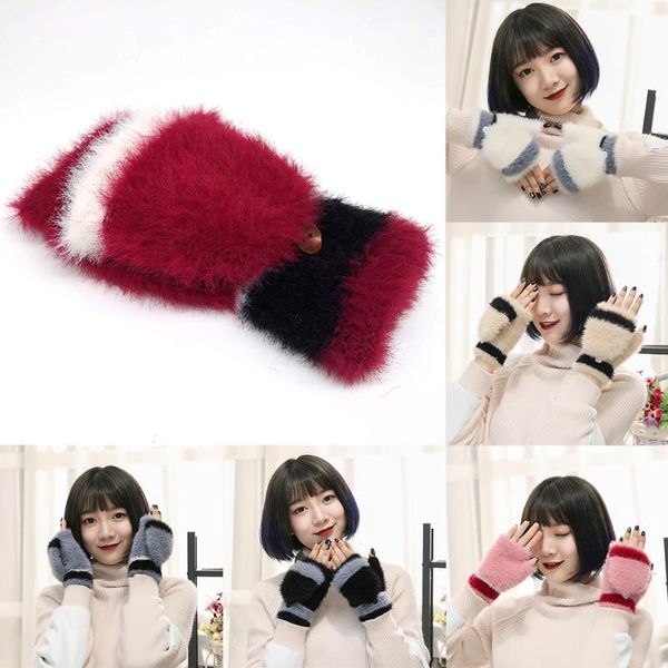 fingerless gloves wool thicker women patchwork winter warm knit flip half finger mittens multicolor harajuku, Blue;gray
fingerless gloves wool thicker women patchwork winter warm knit flip half finger mittens multicolor harajuku, Blue;gray
