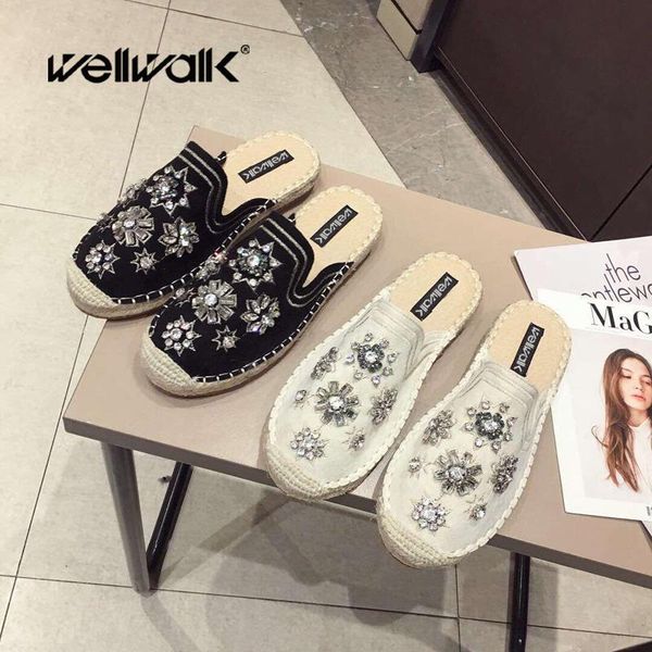 slippers espadrilles women slide mules sliders flat outdoor shoes sequins rhinestones crystal gemstone bead stitching, Black
slippers espadrilles women slide mules sliders flat outdoor shoes sequins rhinestones crystal gemstone bead stitching, Black