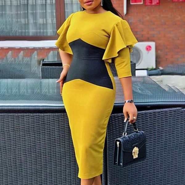 clooclor fall vintage party dress vestidos color block plus size women 2021 fashion patchwork skinny office african yellow casual dresses, Black;gray
clooclor fall vintage party dress vestidos color block plus size women 2021 fashion patchwork skinny office african yellow casual dresses, Black;gray