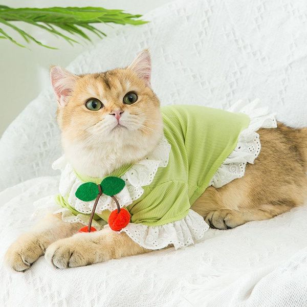 cat costumes summer cherry ruffle dress fashion cute pet clothes elegant kitten puppy green dresses spring knitted ice silk dog sundress
cat costumes summer cherry ruffle dress fashion cute pet clothes elegant kitten puppy green dresses spring knitted ice silk dog sundress