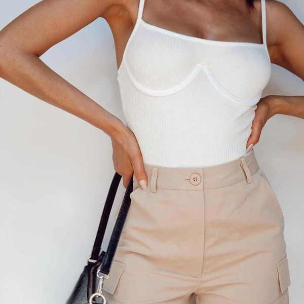 women's jumpsuits & rompers eifer fashion style bust line display chest strap solid color slim fit one piece outfit women, Black;white
women's jumpsuits & rompers eifer fashion style bust line display chest strap solid color slim fit one piece outfit women, Black;white