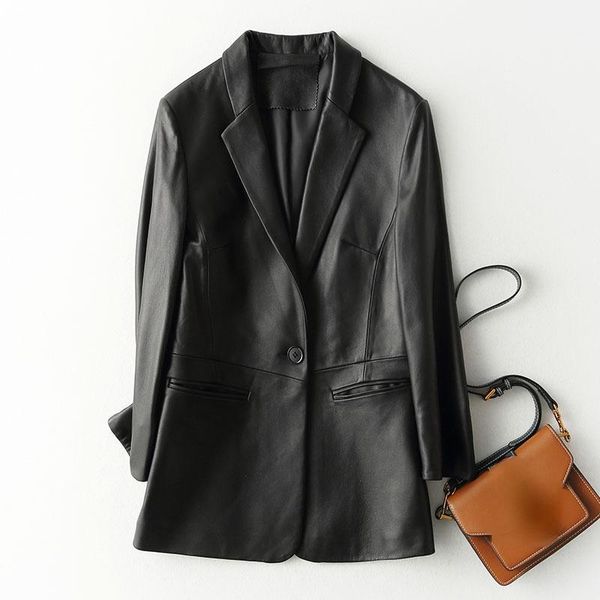women's leather & faux spring autumn elegant short 100% genuine jacket women 2021 slim sheepskin coat jaqueta de couro feminina gxy1017, Black
women's leather & faux spring autumn elegant short 100% genuine jacket women 2021 slim sheepskin coat jaqueta de couro feminina gxy1017, Black