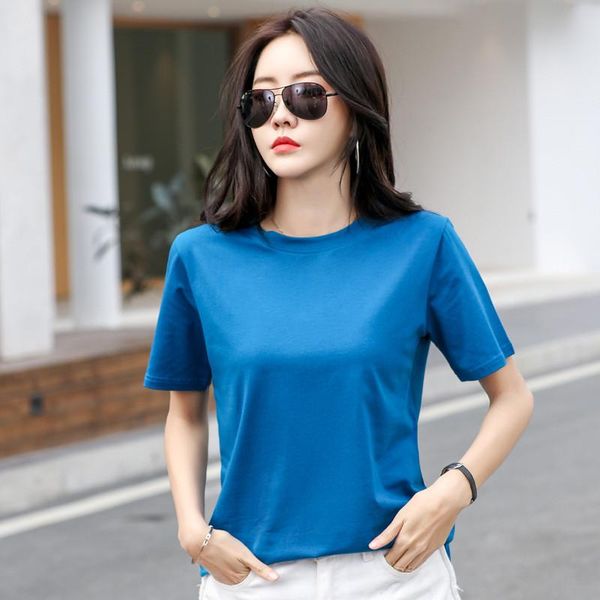 women's t-shirt 2021 summer round neck loose solid color short-sleeved fashion plus size clothing n191, White
women's t-shirt 2021 summer round neck loose solid color short-sleeved fashion plus size clothing n191, White