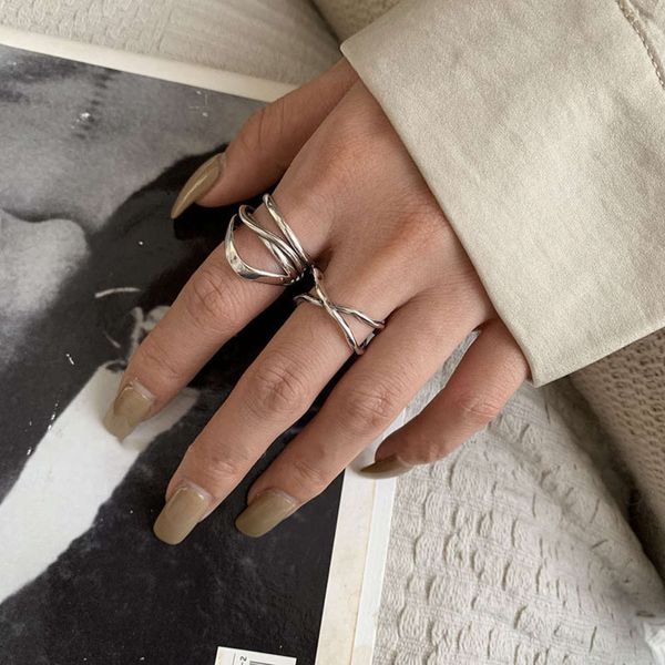 south korea east gate s925 silver cross wound x-ring female index finger simple multi-layer fashion, Black
south korea east gate s925 silver cross wound x-ring female index finger simple multi-layer fashion, Black