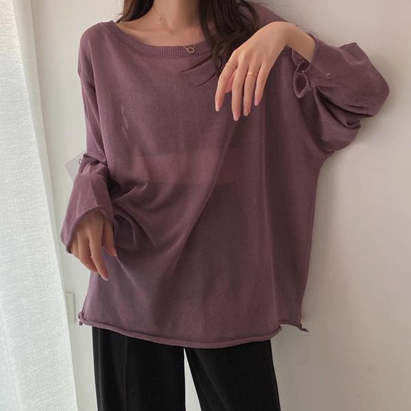 women's t-shirt o-neck micro-penetration knitted woman's korean fashion thin multicolor women casual simple oversized t-shirts wom, White
women's t-shirt o-neck micro-penetration knitted woman's korean fashion thin multicolor women casual simple oversized t-shirts wom, White