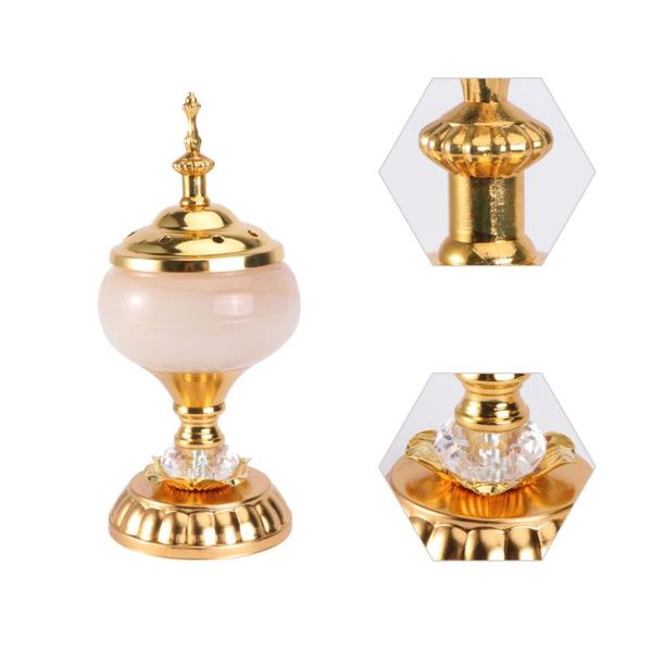 fragrance lamps 1pc home use imitation jade furnace candle metal incense burner
