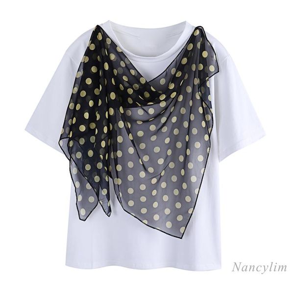 dot mesh irregular patchwork short sleeve t-shirts womens 2021 summer clothing loose white tees nancylim women's t-shirt
dot mesh irregular patchwork short sleeve t-shirts womens 2021 summer clothing loose white tees nancylim women's t-shirt