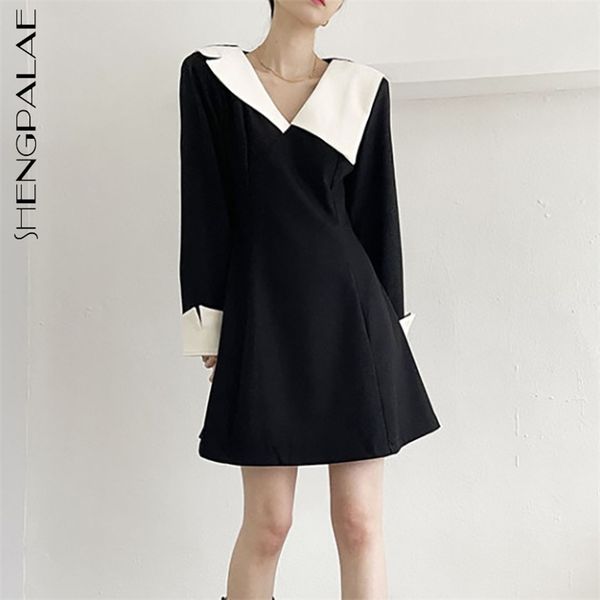 shengpllae elegant temperament dress women's spring irregular lapel contrast color waist long sleeve mini dresses 5b468 210427, Black;gray
shengpllae elegant temperament dress women's spring irregular lapel contrast color waist long sleeve mini dresses 5b468 210427, Black;gray