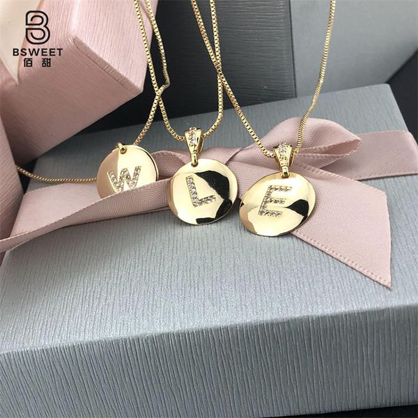 pendant ins with smooth diamond 26 english necklace women's simple zircon letter pendant necklace, White
pendant ins with smooth diamond 26 english necklace women's simple zircon letter pendant necklace, White