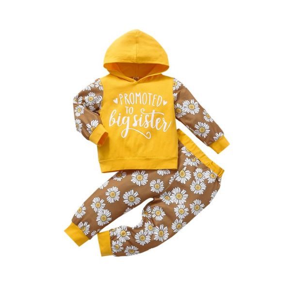 clothing sets children baby girls daisy print clothes set letter long sleeve hooded elastic waist trousers 12m-4t, White
clothing sets children baby girls daisy print clothes set letter long sleeve hooded elastic waist trousers 12m-4t, White