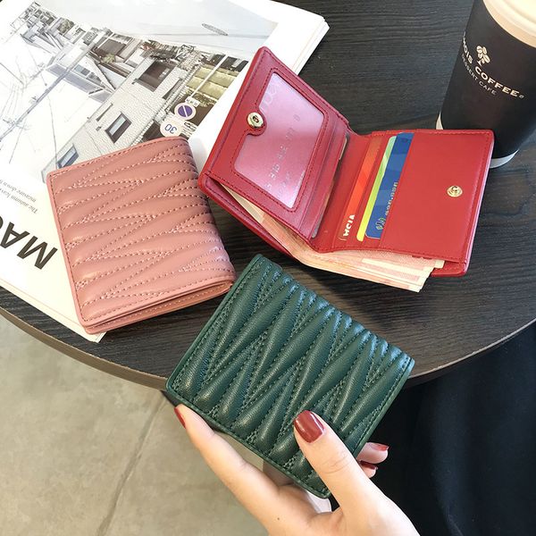 wallet folding leather women's 2021 short student korean cute fashion small half fold zero, Red;black
wallet folding leather women's 2021 short student korean cute fashion small half fold zero, Red;black