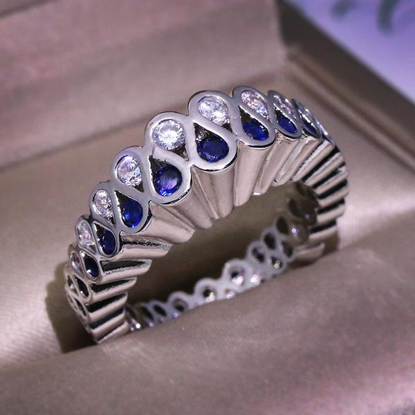 cluster rings 2021 trends 925 silver for women dazzling blue cz stone fashion fit anniversary wedding banquet party, Golden;silver
cluster rings 2021 trends 925 silver for women dazzling blue cz stone fashion fit anniversary wedding banquet party, Golden;silver