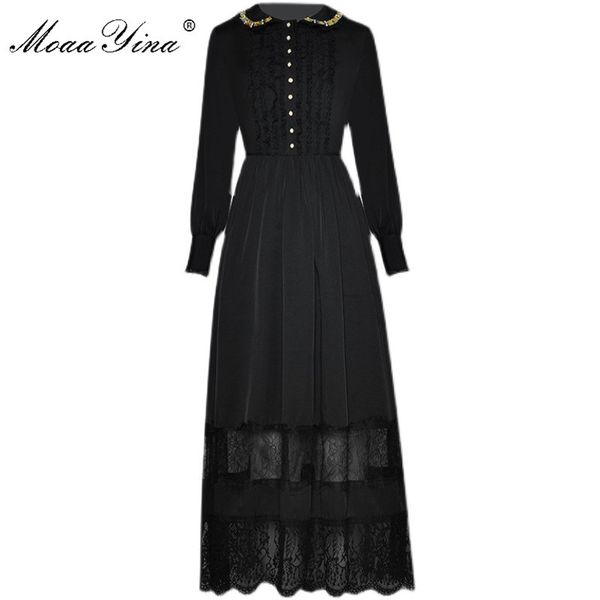 fashion dress spring women's dress beaded diamond peter pan collar long sleeve black lace elegant long dresses 210524, Black;gray
fashion dress spring women's dress beaded diamond peter pan collar long sleeve black lace elegant long dresses 210524, Black;gray