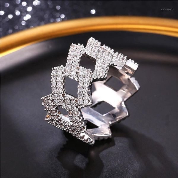 cluster rings hip hop rock ring men full rhinestone zircon miami cuban chain exquisite couples women wedding jewelry1, Golden;silver
cluster rings hip hop rock ring men full rhinestone zircon miami cuban chain exquisite couples women wedding jewelry1, Golden;silver