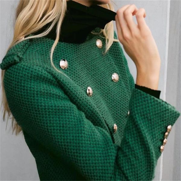 women's jackets mesttraf women 2021 fashion double breasted tweed cropped jacket coat vintage round neck long sleeve female outerwear s, Black;brown
women's jackets mesttraf women 2021 fashion double breasted tweed cropped jacket coat vintage round neck long sleeve female outerwear s, Black;brown