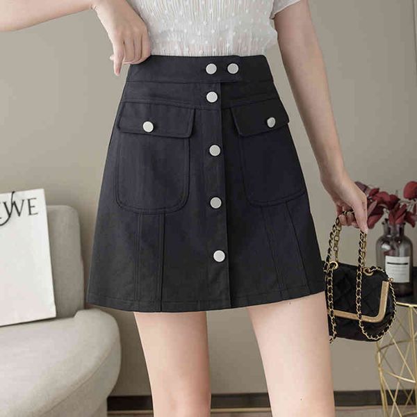 skirts pure cotton women denim summer high waist fashion button jean mini casual black white korean a line falda ptc9
skirts pure cotton women denim summer high waist fashion button jean mini casual black white korean a line falda ptc9