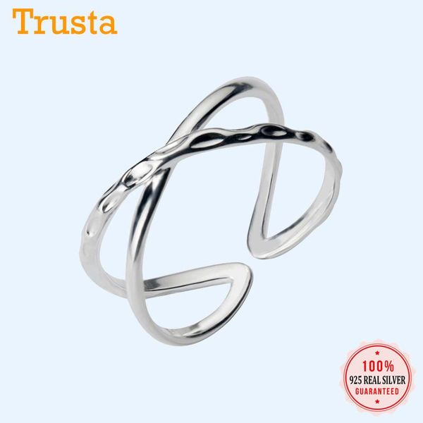 cluster rings trusta 100% 925 real sterling silver double line opening elegant cross ring jewelry for anniversary adjustable ds798, Golden;silver
cluster rings trusta 100% 925 real sterling silver double line opening elegant cross ring jewelry for anniversary adjustable ds798, Golden;silver