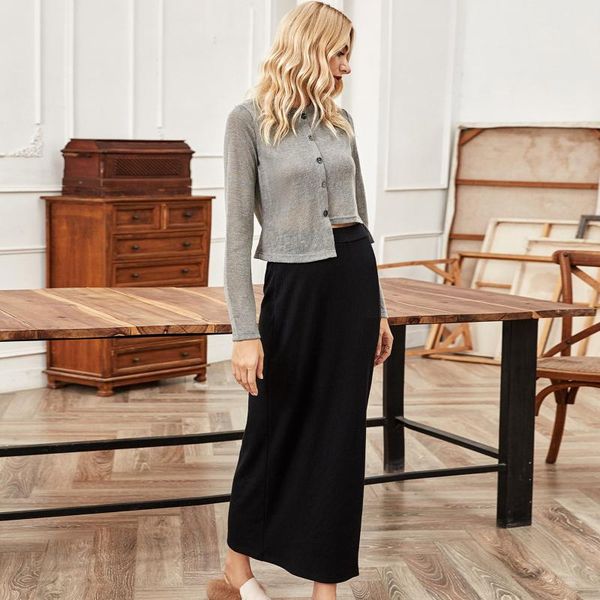 skirts women's half skirt split wrap hip high waist one step pencil ladies elegant office long, Black
skirts women's half skirt split wrap hip high waist one step pencil ladies elegant office long, Black