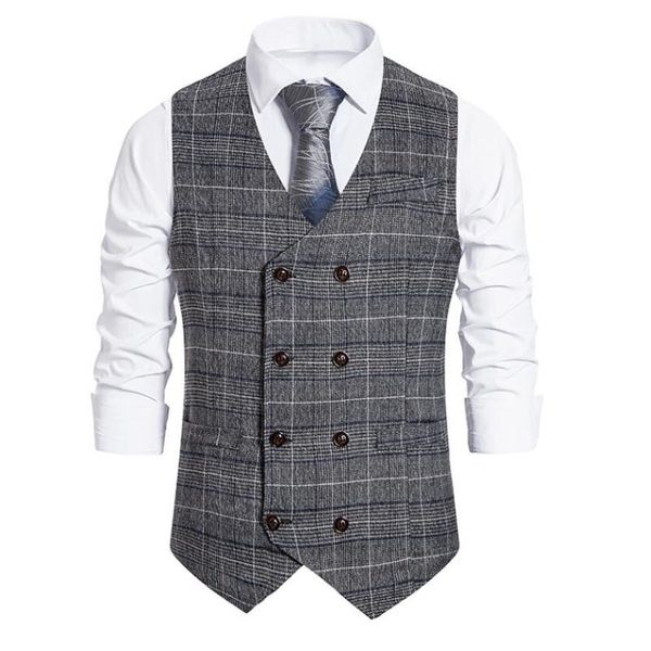 men's vests 2021 men formal suit vest sleeveless waistcoat slim plaid business wedding classic tuxedo outwear social blazer s-2xl, Black;white
men's vests 2021 men formal suit vest sleeveless waistcoat slim plaid business wedding classic tuxedo outwear social blazer s-2xl, Black;white