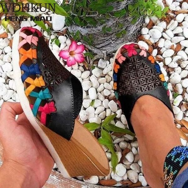 slippers wedge heel female 2021 summer color matching hollow high-heel ethnic style sandals and o799, Black
slippers wedge heel female 2021 summer color matching hollow high-heel ethnic style sandals and o799, Black