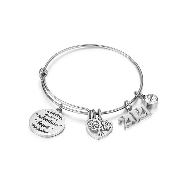charm bracelets 2021 graduation gifts stainless steel college high school inspirational pendant bracelet metal adjustable bangle jewelry, Golden;silver
charm bracelets 2021 graduation gifts stainless steel college high school inspirational pendant bracelet metal adjustable bangle jewelry, Golden;silver