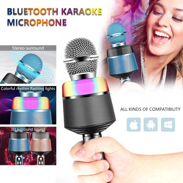 microphones professional wireless bluetooth karaoke microphone usb condenser handheld led design mic ktv singing player for pc android
microphones professional wireless bluetooth karaoke microphone usb condenser handheld led design mic ktv singing player for pc android