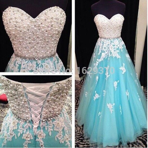 party dresses 2021 fashion blue a-line sweetheart tulle floor length pearls beaded prom long test women formal gowns, White;black
party dresses 2021 fashion blue a-line sweetheart tulle floor length pearls beaded prom long test women formal gowns, White;black