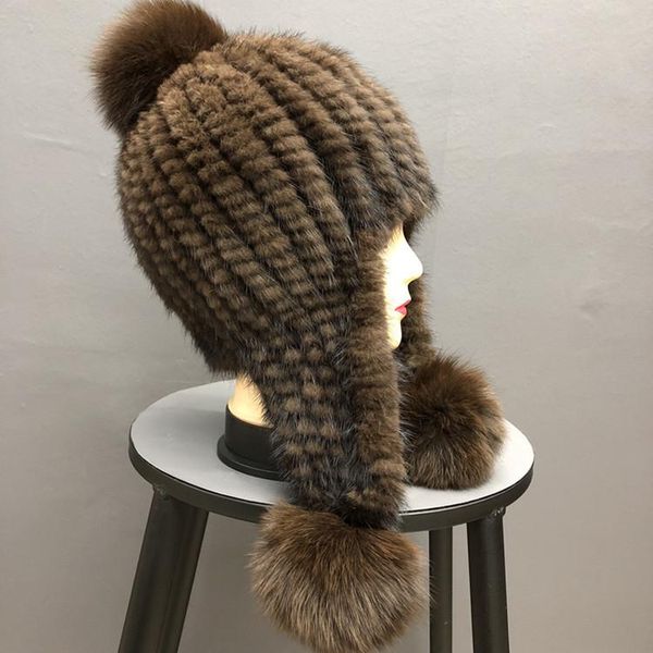 berets women real ushanka cap luxury knitting hair ball bonnet fluffy hat winter warm ear protection beanie frog hats, Blue;gray
berets women real ushanka cap luxury knitting hair ball bonnet fluffy hat winter warm ear protection beanie frog hats, Blue;gray
