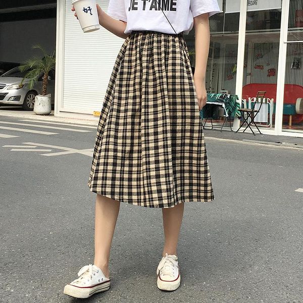 skirts women's vintage oversized medium skirt plaid high waist women a-line knee length spring summer 2021, Black
skirts women's vintage oversized medium skirt plaid high waist women a-line knee length spring summer 2021, Black