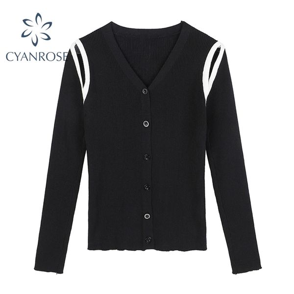 hollow out design knitted blouses women's cardigan long sleeve slim korean rib knitwear shirts female v neck 3 colors knit 210430, White
hollow out design knitted blouses women's cardigan long sleeve slim korean rib knitwear shirts female v neck 3 colors knit 210430, White