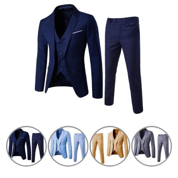 men's suits & blazers male 1 set korean style jacket zipper trousers soft men suit solid color for wedding, White;black
men's suits & blazers male 1 set korean style jacket zipper trousers soft men suit solid color for wedding, White;black