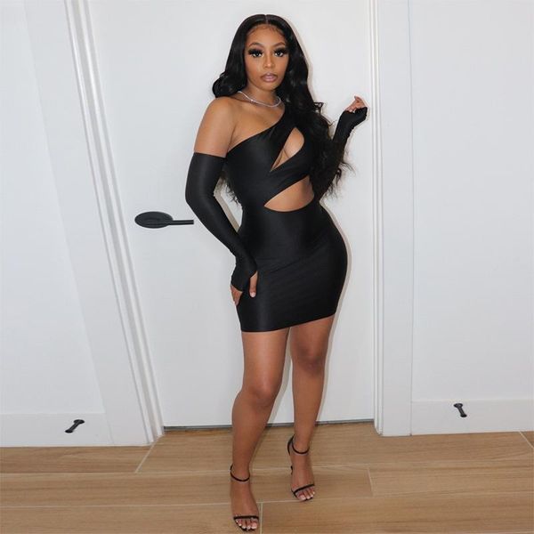 women dress bodycon mini one shoulder long sleeve club party night hollow out backless black pink ladies tight dresses casual, Black;gray
women dress bodycon mini one shoulder long sleeve club party night hollow out backless black pink ladies tight dresses casual, Black;gray