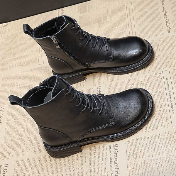 martin boots women's british style autumn and winter 2021 new versatile thin leather large short boots 41-43, Black
martin boots women's british style autumn and winter 2021 new versatile thin leather large short boots 41-43, Black